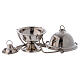 Polished silver-plated brass thurible h 4 in s2