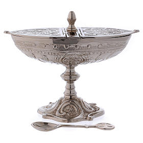 Classic-style censer in silver-plated brass