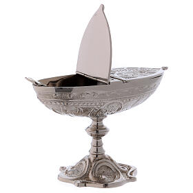 Classic boat in silver-plated brass