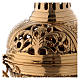 Turíbulo latão dourado decoração elegante 28 cm s2