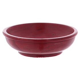 Incense burning bowl made of red soapstone 10 cm