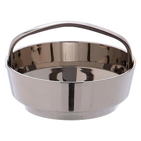 Incense bowl made from polished nickel-plated brass, diameter 9mm