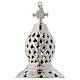 Nickel-plated brass thurible with perforated decoration s2