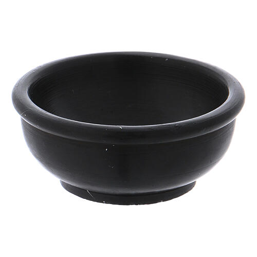 Incense bowl in black soapstone d. 2 1/2 in 1
