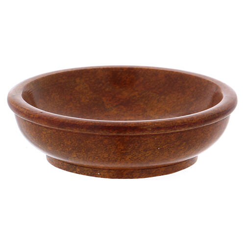 Incense bowl in bronze finish soapstone d. 4 in 2