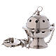 Silver-plated brass censer with dome-shaped lid s1