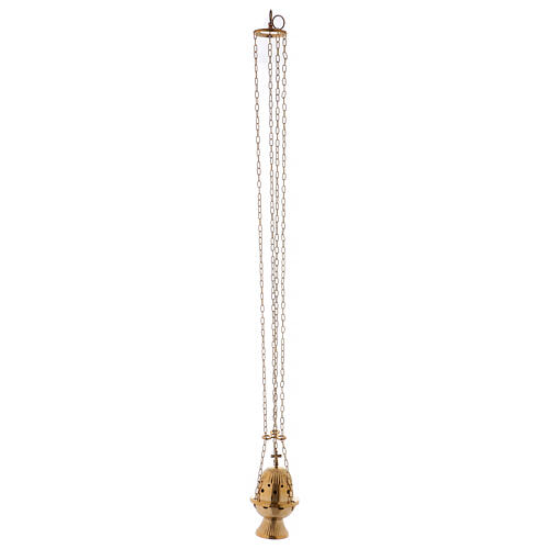 Thurible with cross gold plated brass 3