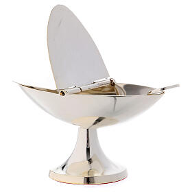 Shuttle with silvered brass spoon