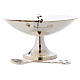 Boat with spoon in silver-plated brass s1