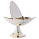 Boat with spoon in silver-plated brass s2