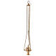 Thurible with cross shaped holes gold plated brass s3