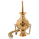 Golden brass censer with removable lid s1