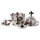 Brass censer with crosses in nickel-plated silver s2