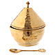 Tarrito para incienso tapa en forma de cúpula latón dorado s1