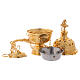 Thurible with flower decoration in gold plated brass 8 in s2