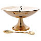 Simple boat in gold plated brass mirror effect 2 3/4 in s1