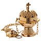 Chiseled thurible with cross gold plated brass s1