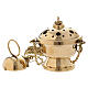 Thurible with stars gold plated brass 4 in s1