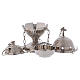 Decorated thurible with cross silver-plated brass s2
