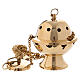Simple thurible in polished gold plated brass 4 1/4 in s1