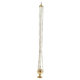 Turibolo cesellato ottone dorato 15 cm