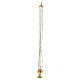 Turibolo cesellato ottone dorato 15 cm s2