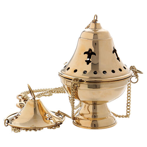 Gold plated brass thurible 7 in 1
