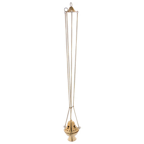 Gold plated brass thurible 7 in 3
