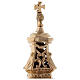 Baroque style censer in golden brass 32 cm s2