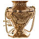 Baroque style censer in golden brass 32 cm s3