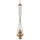 Leaves decorated thurible in gold plated brass 10 1/2 in s4