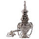 Baroque censer with silver-plated brass decorations and inlays 32 cm s1