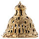Chiseled thurible with inlays gold plated brass 10 1/4 in s2
