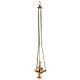 Gold plated brass thurible with perforated crosses 5 in s3