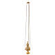 Oriental thurible in gold plated brass 10 1/2 in s4
