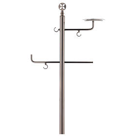 Support pour encensoir laiton nickelé 124 cm s3