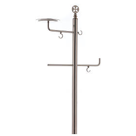 Support pour encensoir laiton nickelé 124 cm s4