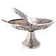Chiseled thurible and boat crosses and leaves silver finish s5