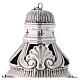 Chased thurible and boat with angels, silver-plated finish s2