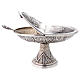 Chiseled thurible and boat with angels silver finish s4