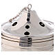 Smooth thurible and boat with nickel-plated finish and Maltese cross s2