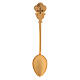 Chiseled gold plated thurible with boat crosses and leaves s6