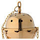 Simple golden brass thurible with removable basket height 23 cm s3