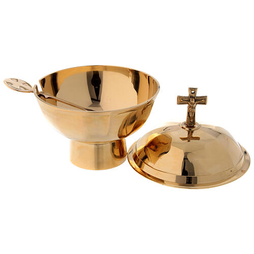 Boat for thurible in gold plated brass 4 3/4 in 4