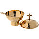 Boat for thurible in gold plated brass 4 3/4 in s4
