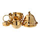 Gold plated brass thurible 6 in s2