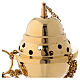 Gold plated brass thurible 6 in s3