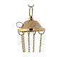 Santiago style golden brass censer h 33 cm s5