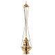 Santiago style thurible in gold plated brass h 13 in s4