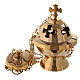 Encensoir sphère croix de Malte hauteur 15 cm avec panier s1
